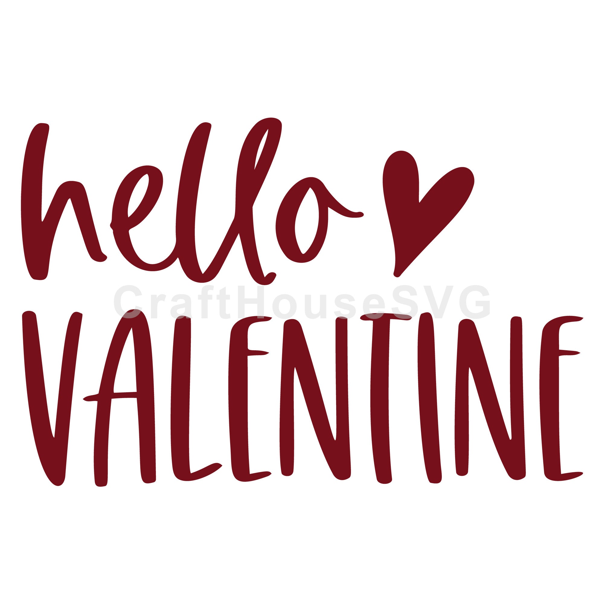 Hello Valentine SVG