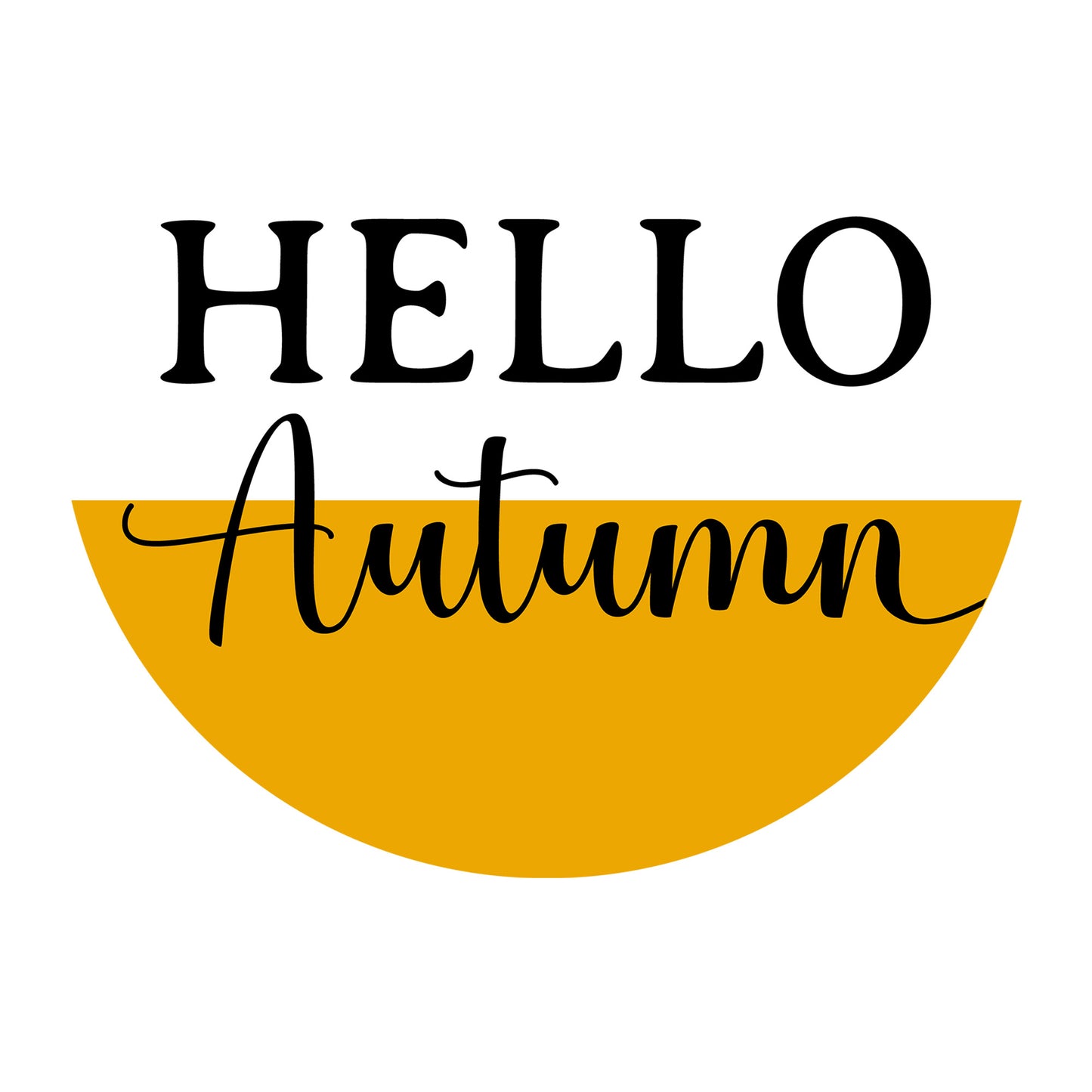 Hello Autumn SVG design for Cricut, Silhouette, laser cutting, vinyl, sublimation, fall signs, and autumn craft projects.