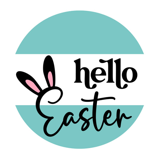 Hello Easter SVG design for Cricut, Silhouette, laser cutting, vinyl, sublimation, and Easter craft projects.