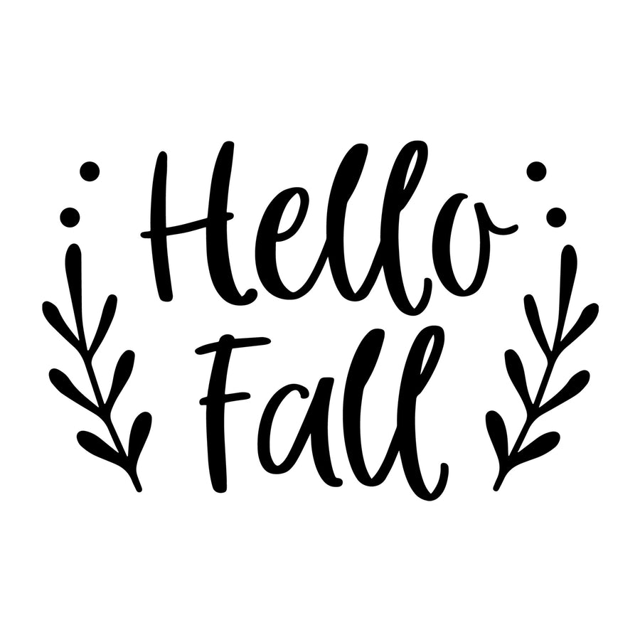 Hello Fall SVG for Cricut, Silhouette, laser cutting, vinyl, sublimation, fall shirts, signs, decals, mugs, and DIY craft projects.