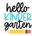 Hello Kindergarten SVG design for Cricut, Silhouette, laser cutting, vinyl, sublimation, and back to school craft projects.