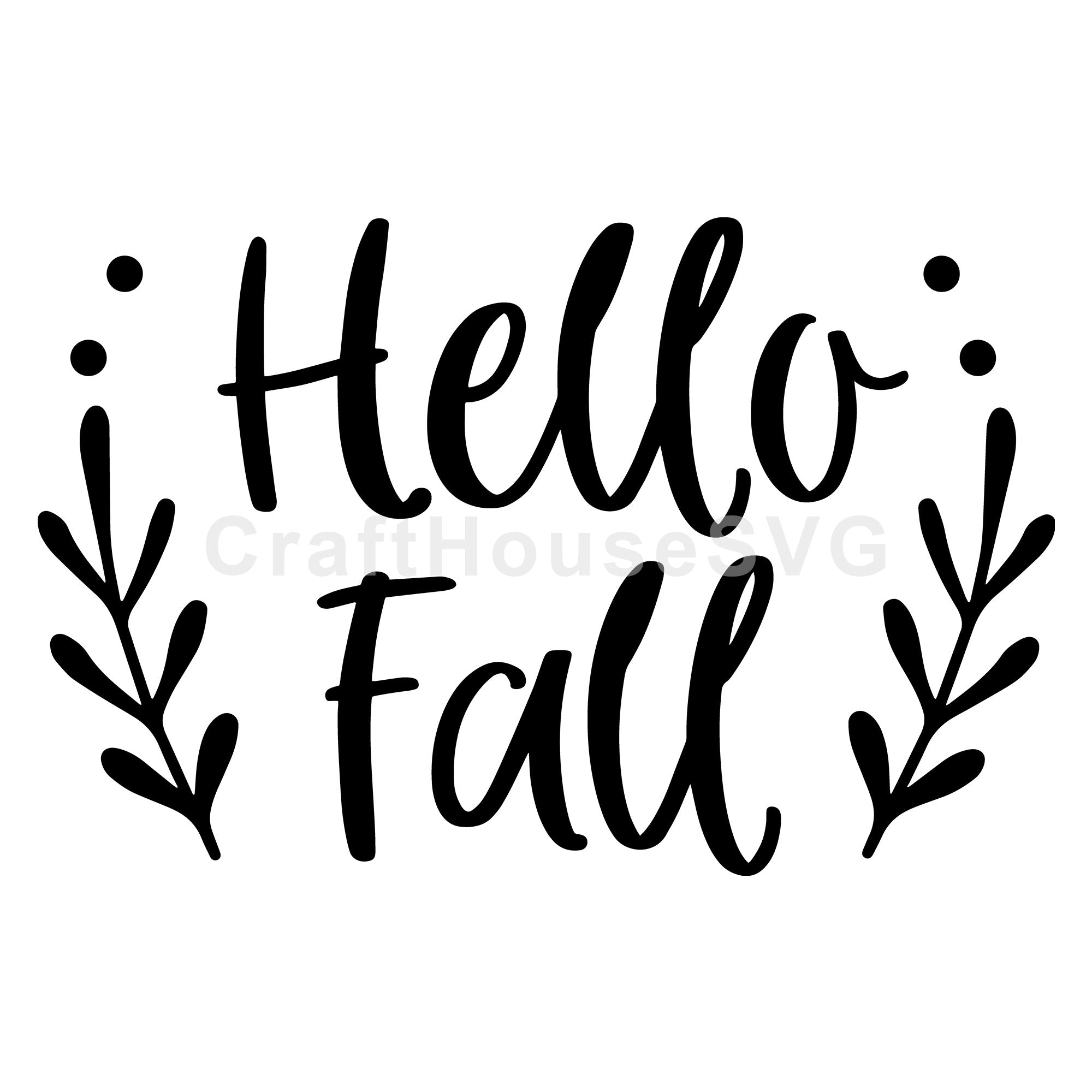 Hello Fall SVG