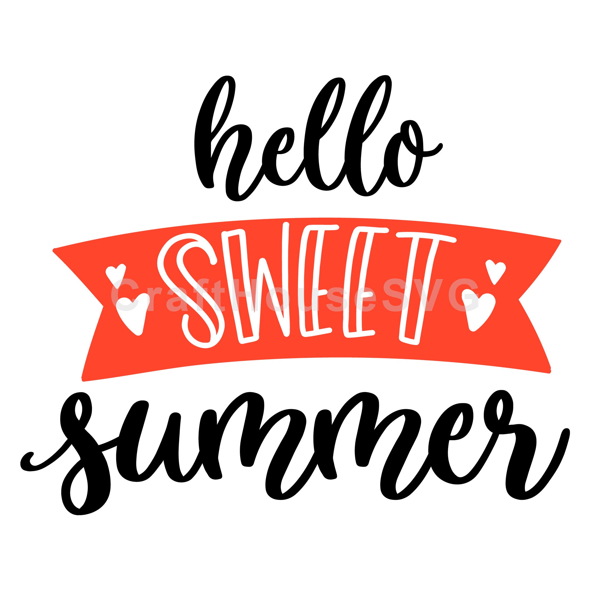 Hello sweet summer  SVG | M48F | A Summer SVG cut file