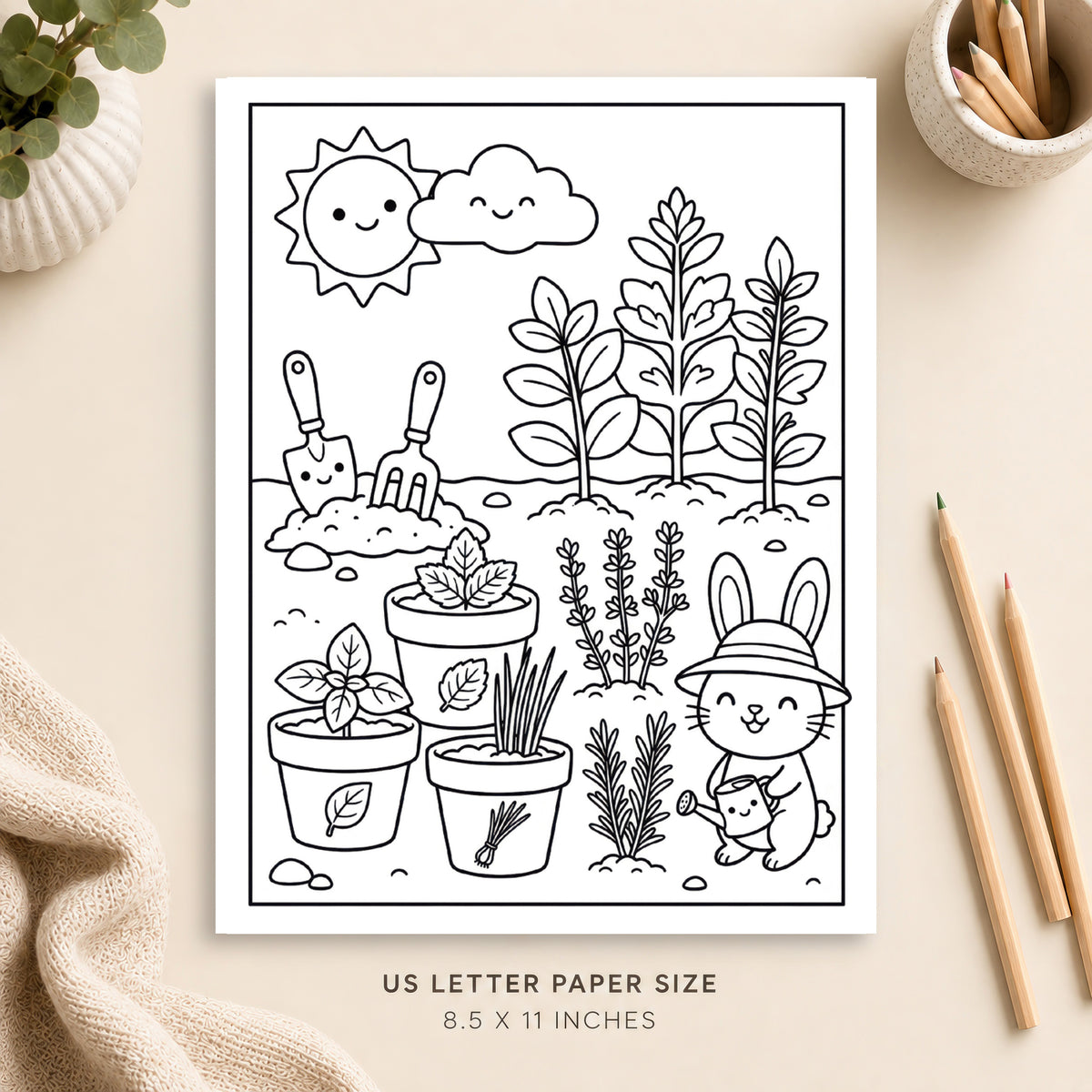 Herb Garden Coloring Page 5