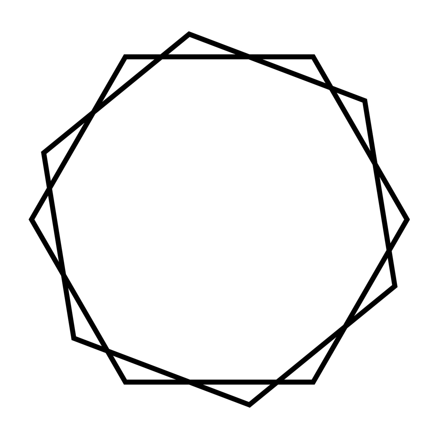 Hexagon Frame SVG design for Cricut, Silhouette, laser cutting, vinyl, sublimation, monograms, and craft projects.