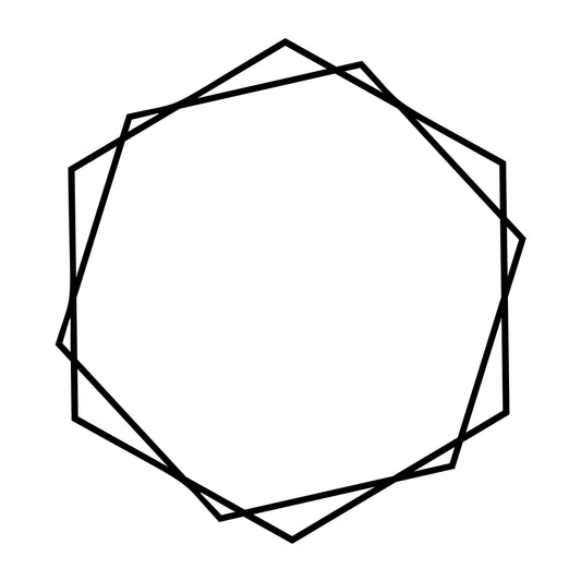 Hexagon Frame SVG design for Cricut, Silhouette, laser cutting, vinyl, sublimation, monograms, and craft projects.