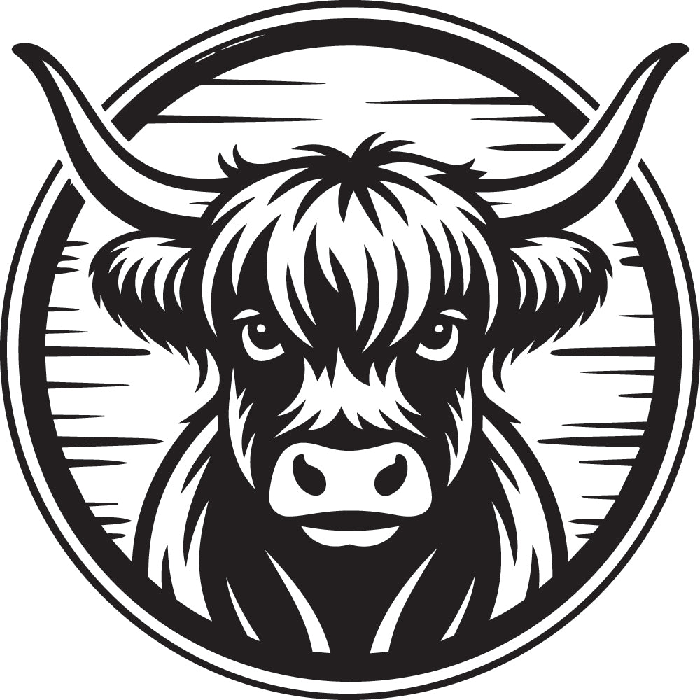 Highland Cow SVG File SVG DXF EPS PNG - Craft House SVG