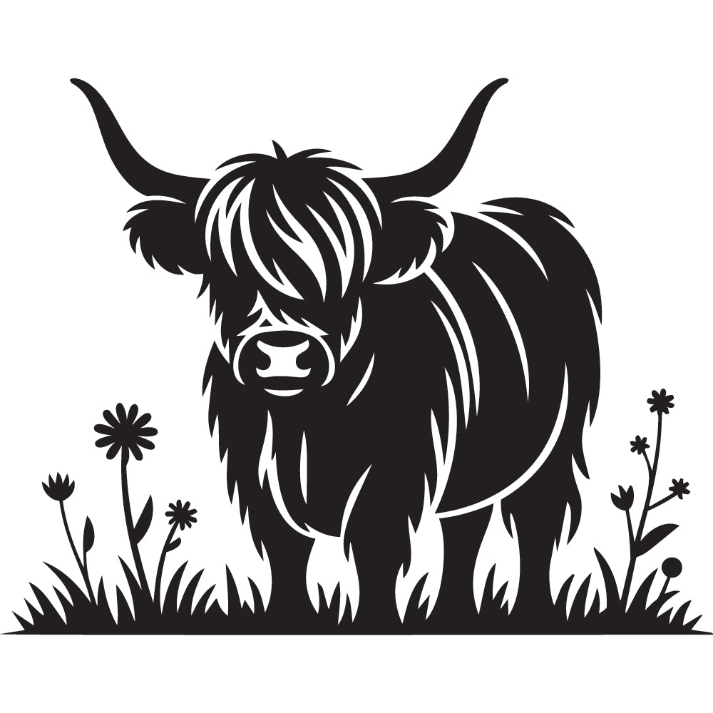 Highland Cow SVG File SVG DXF EPS PNG - Craft House SVG