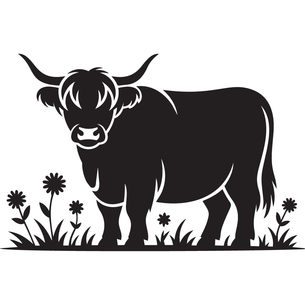 Highland Cow SVG File SVG DXF EPS PNG - Craft House SVG