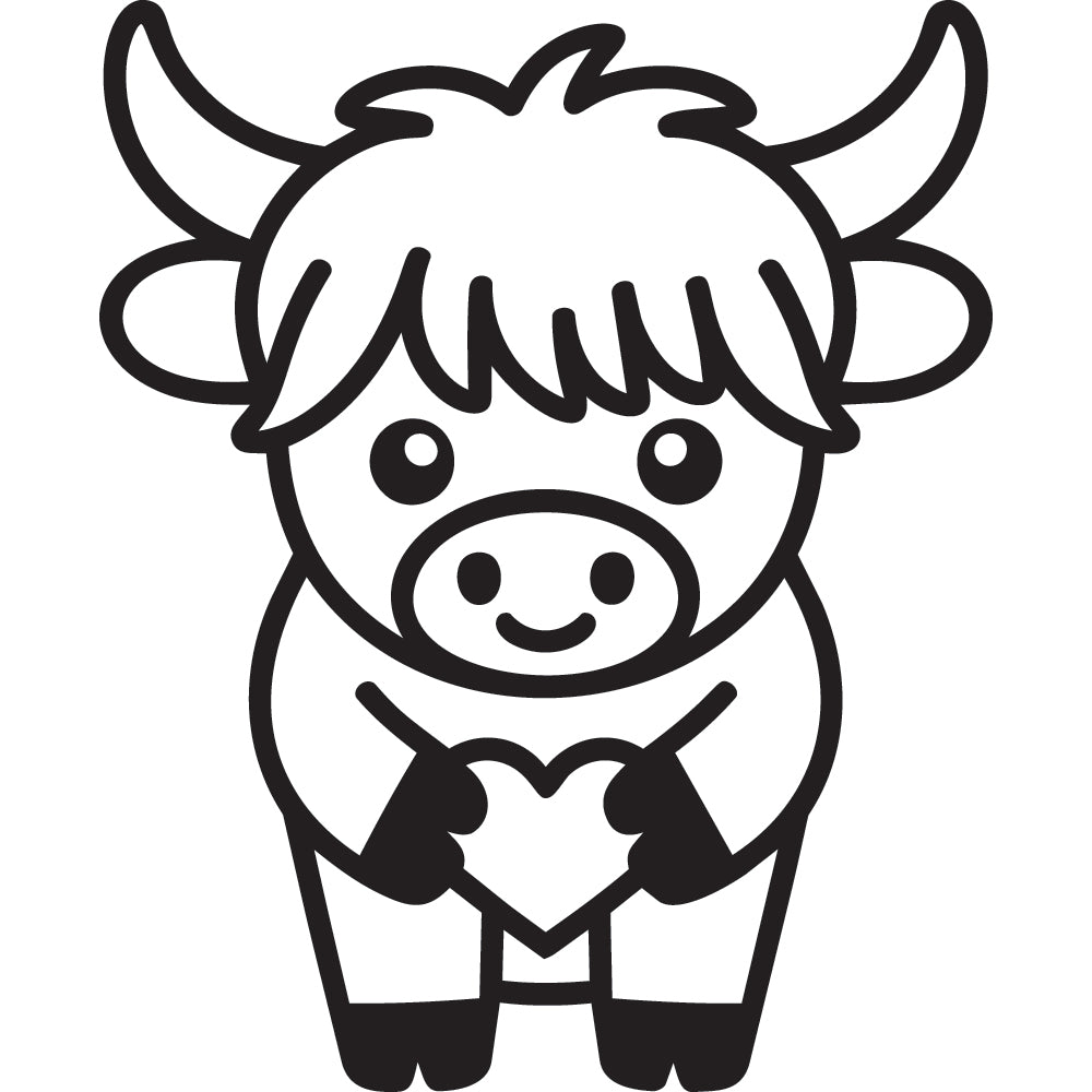 Highland Cow SVG File SVG DXF EPS PNG - Craft House SVG
