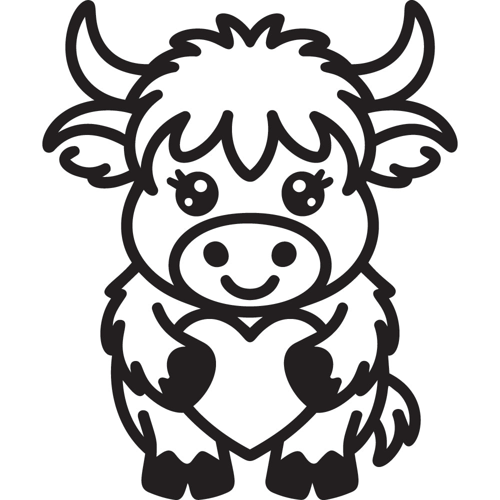 Highland Cow SVG File SVG DXF EPS PNG - Craft House SVG