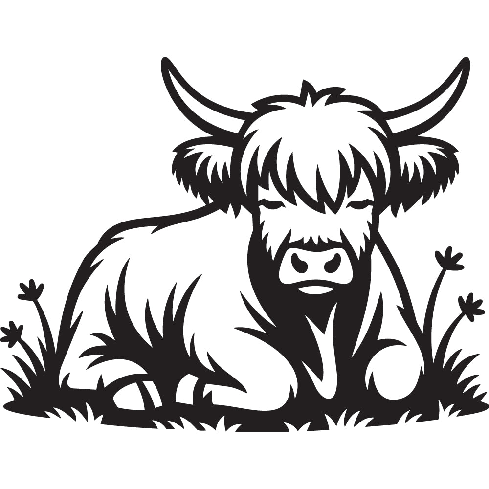 Highland Cow SVG File SVG DXF EPS PNG - Craft House SVG