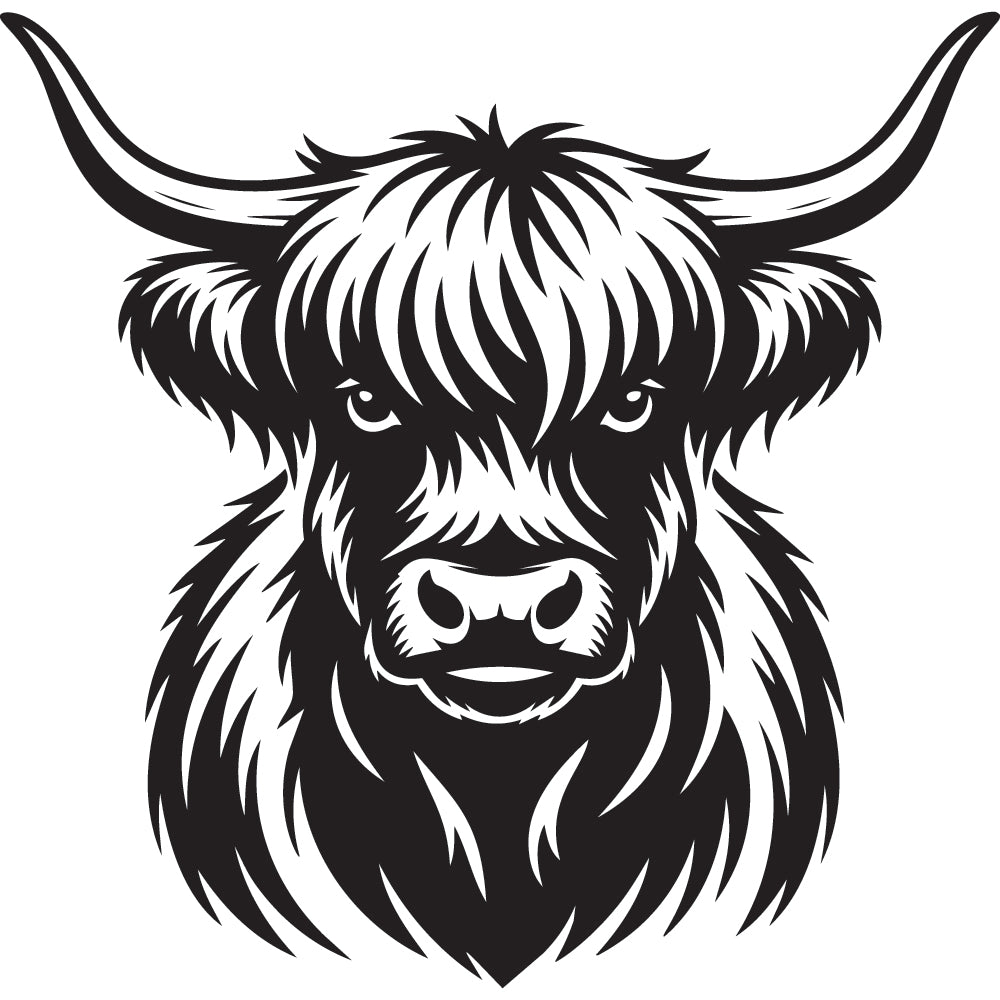 Highland Cow SVG File SVG DXF EPS PNG - Craft House SVG