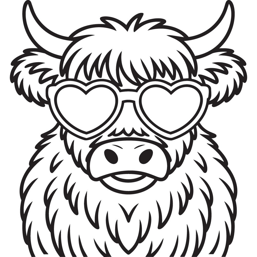Highland Cow SVG File SVG DXF EPS PNG - Craft House SVG