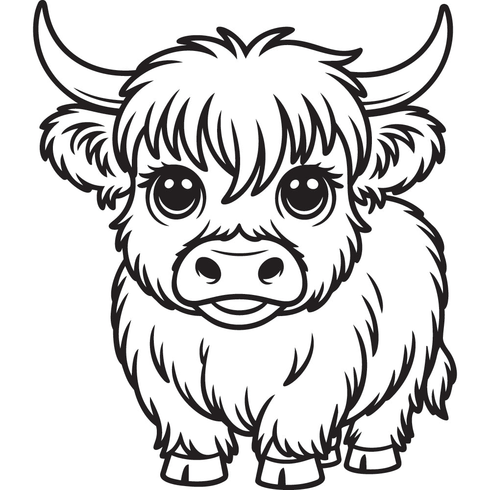 Highland Cow SVG File SVG DXF EPS PNG - Craft House SVG