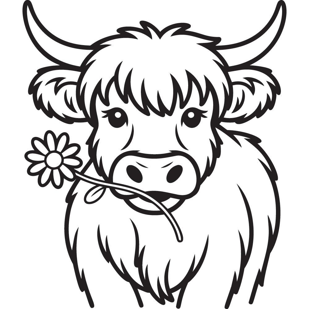Highland Cow SVG File SVG DXF EPS PNG - Craft House SVG