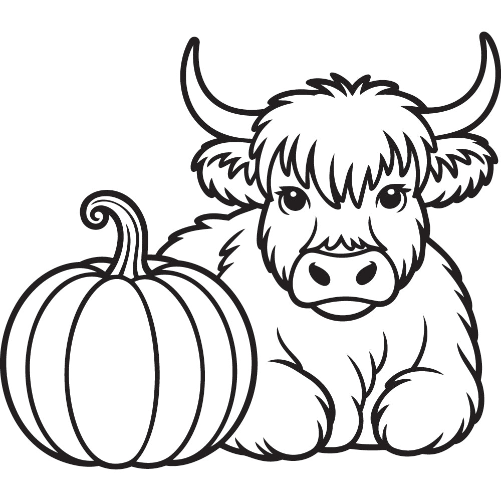 Highland Cow SVG File SVG DXF EPS PNG - Craft House SVG