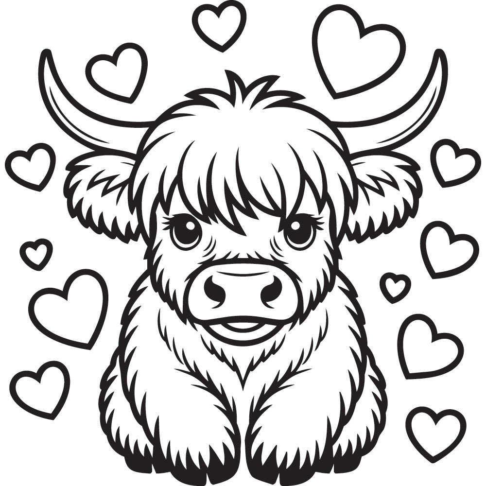 Highland Cow SVG File SVG DXF EPS PNG - Craft House SVG