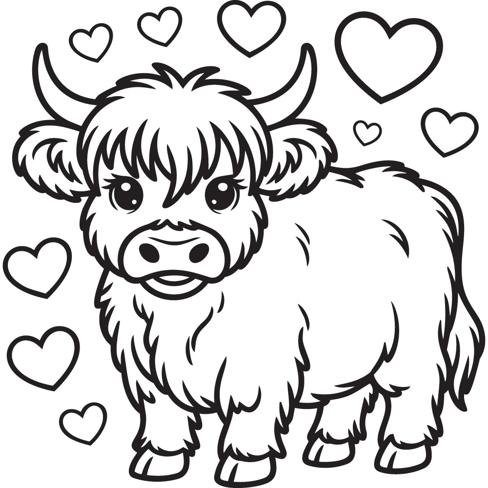Highland Cow SVG File SVG DXF EPS PNG - Craft House SVG