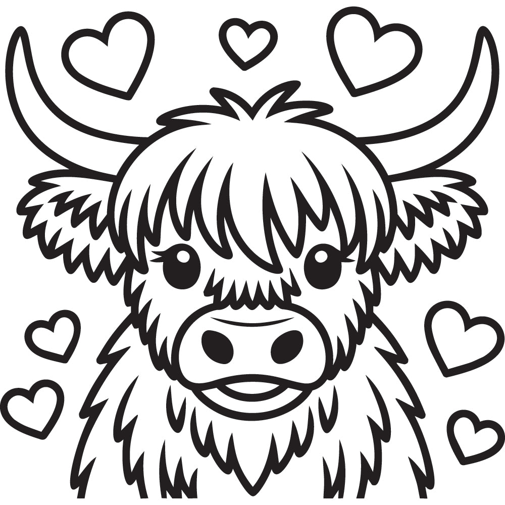 Highland Cow SVG File SVG DXF EPS PNG - Craft House SVG