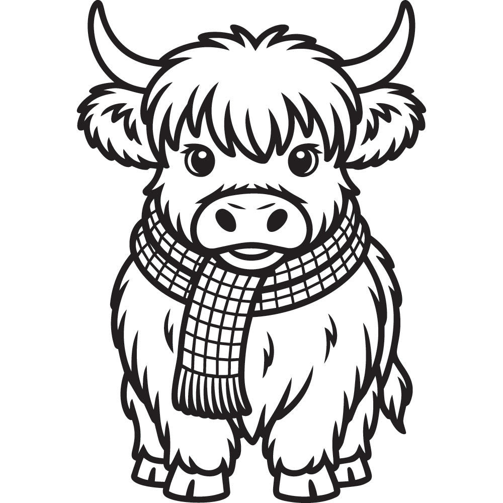 Highland Cow SVG File SVG DXF EPS PNG - Craft House SVG