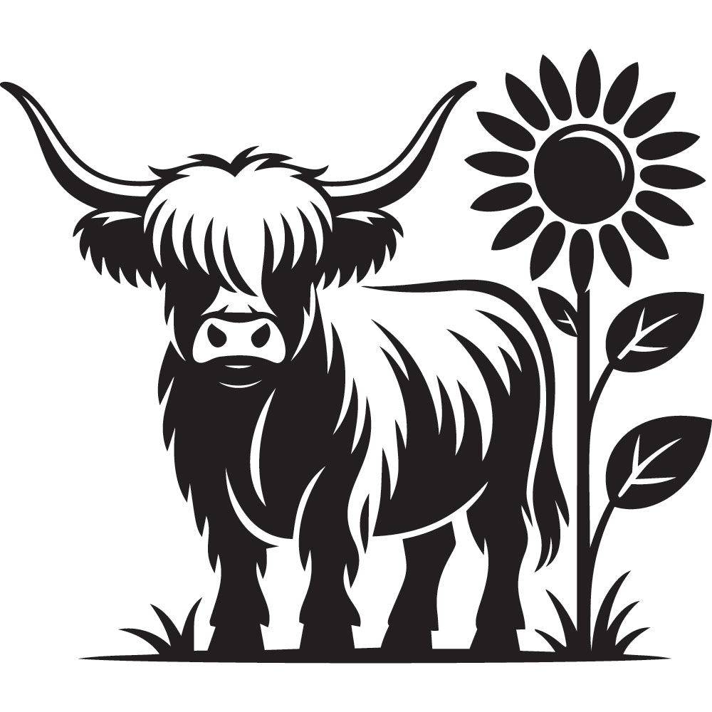 Highland Cow SVG File SVG DXF EPS PNG - Craft House SVG