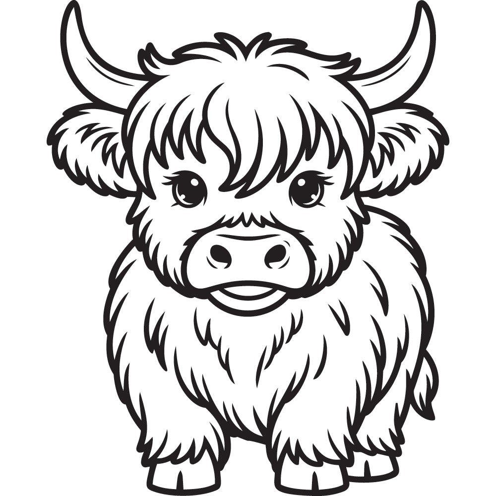 Highland Cow SVG File SVG DXF EPS PNG - Craft House SVG
