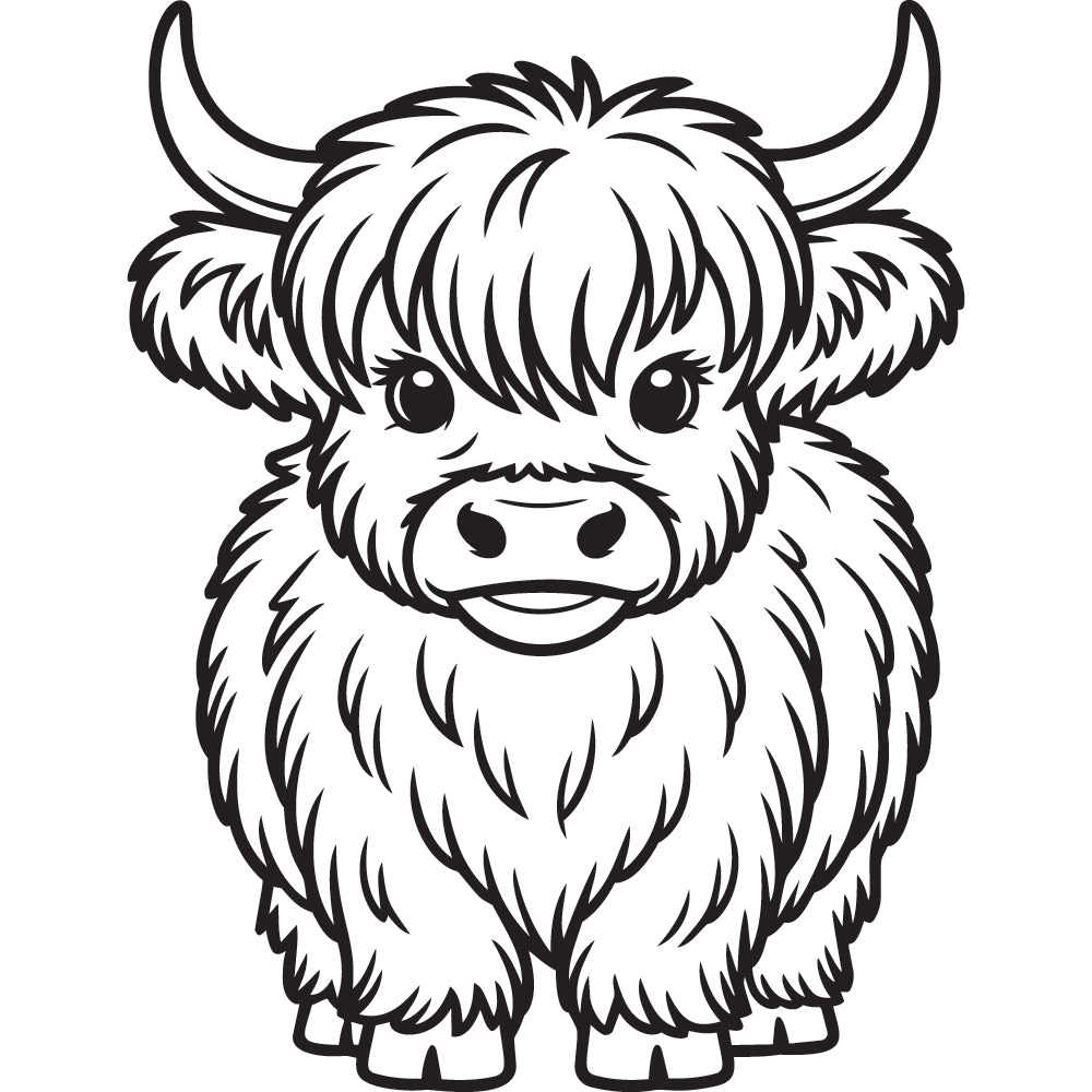 Highland Cow SVG File SVG DXF EPS PNG - Craft House SVG