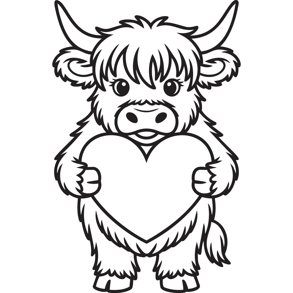 Highland Cow SVG File SVG DXF EPS PNG - Craft House SVG