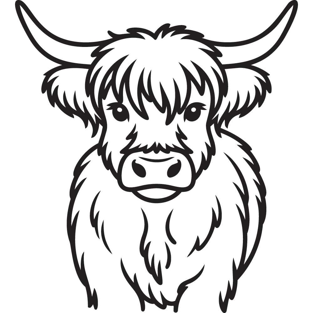 Highland Cow SVG File SVG DXF EPS PNG - Craft House SVG