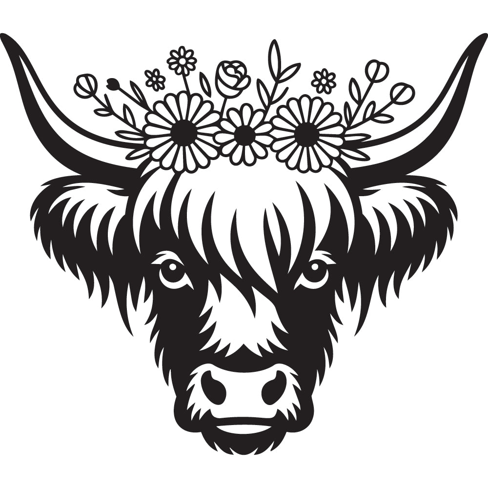 Highland Cow SVG File SVG DXF EPS PNG - Craft House SVG