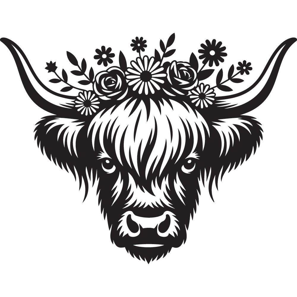 Highland Cow SVG File SVG DXF EPS PNG - Craft House SVG