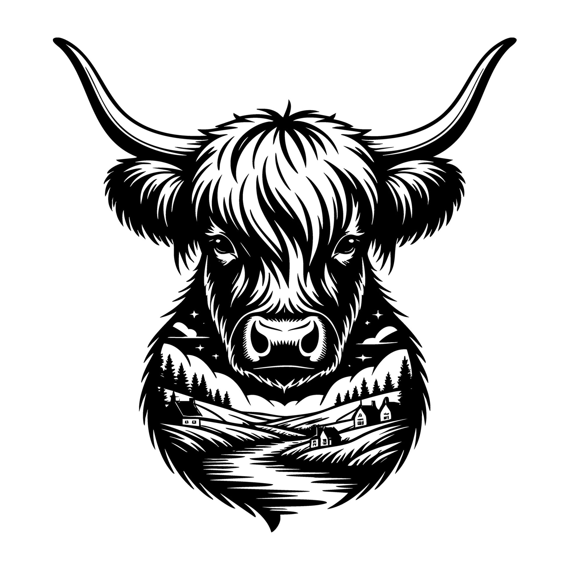 Highland Cow SVG