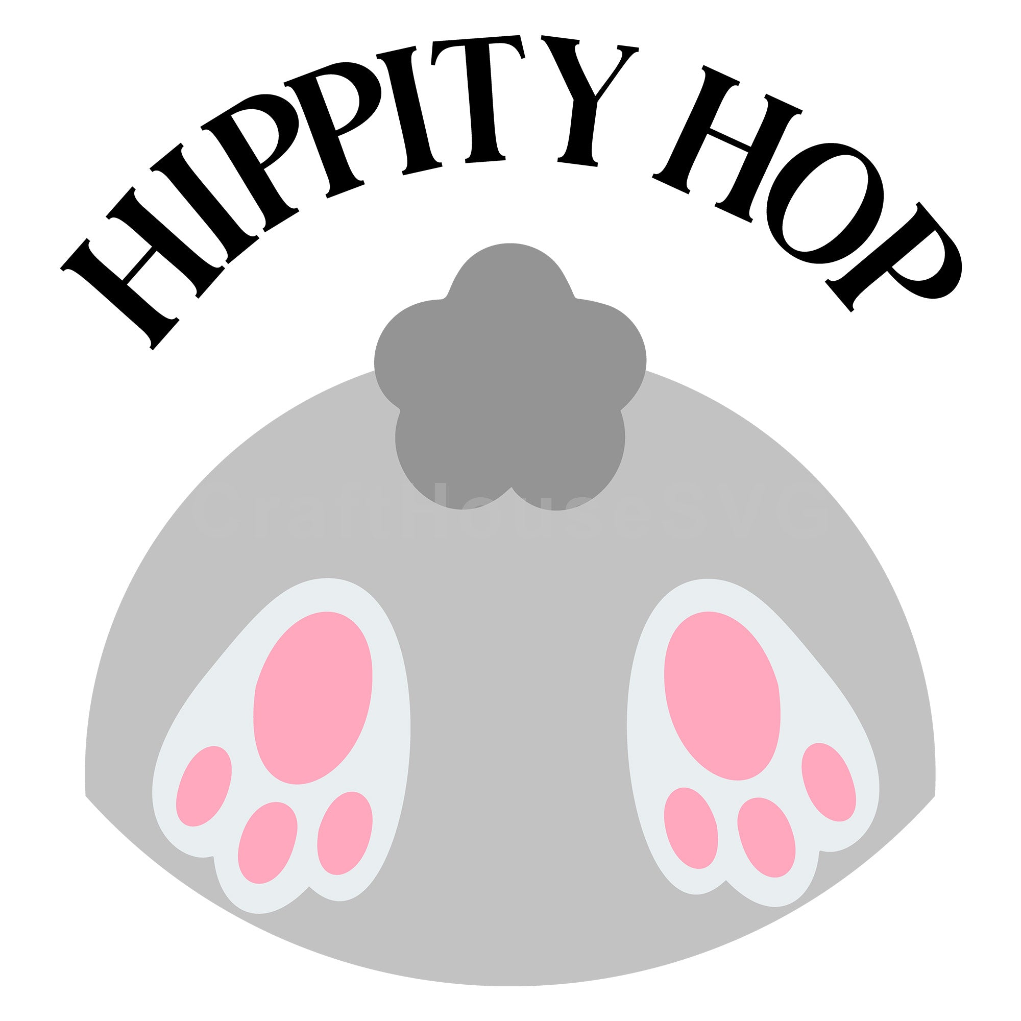 Hippity Hop Easter Round Sign SVG