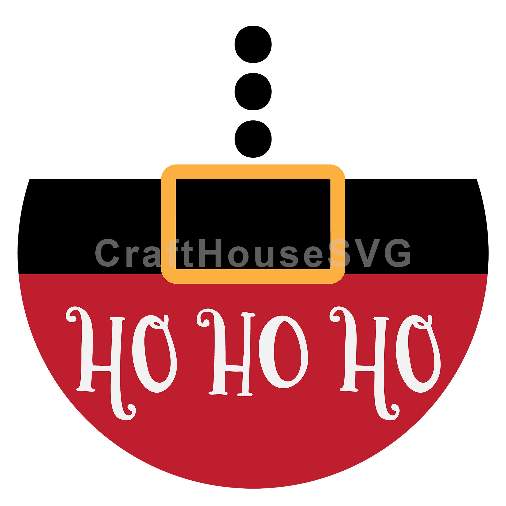 Ho Ho Ho Christmas Round Sign SVG