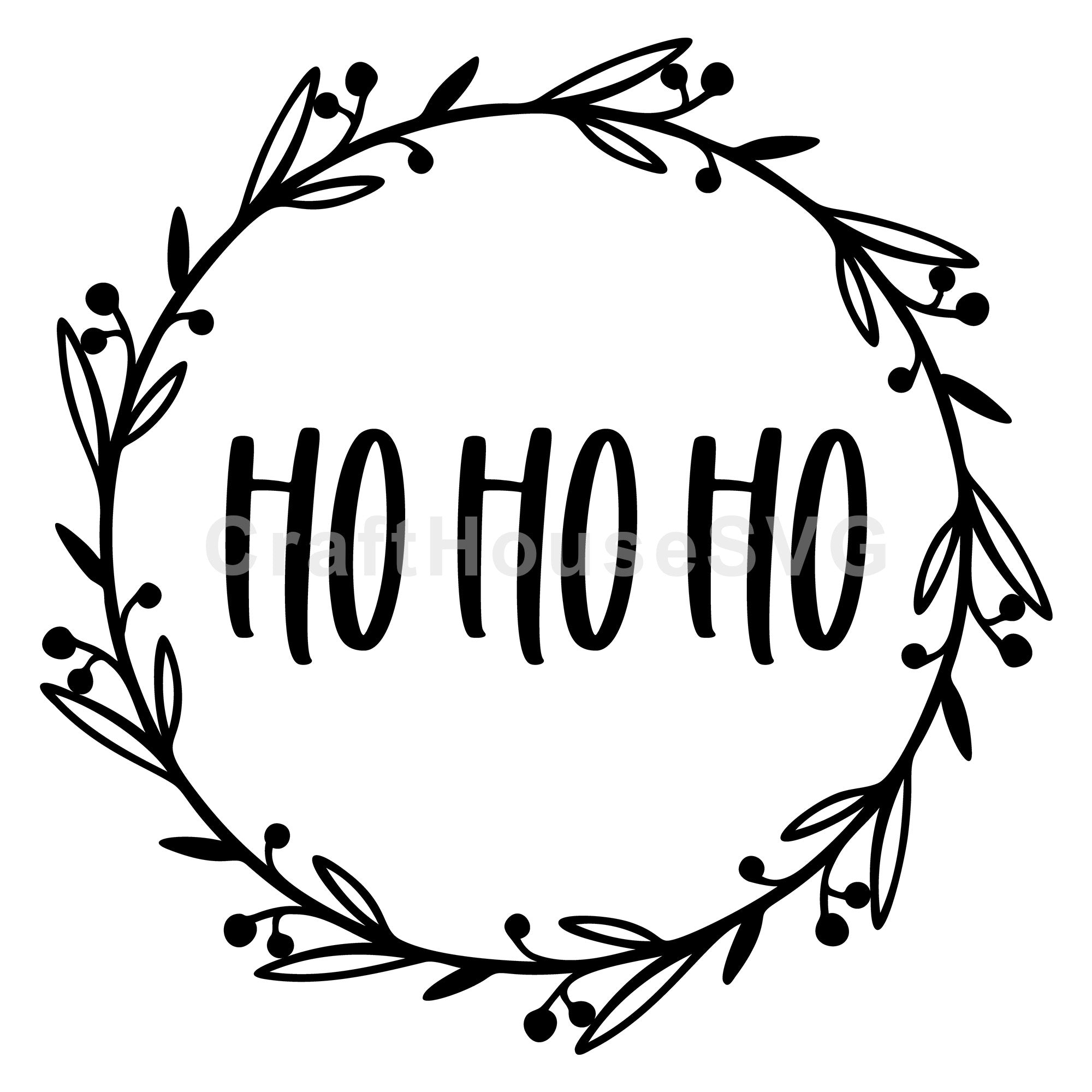 Ho Ho Ho Christmas Ornament SVG