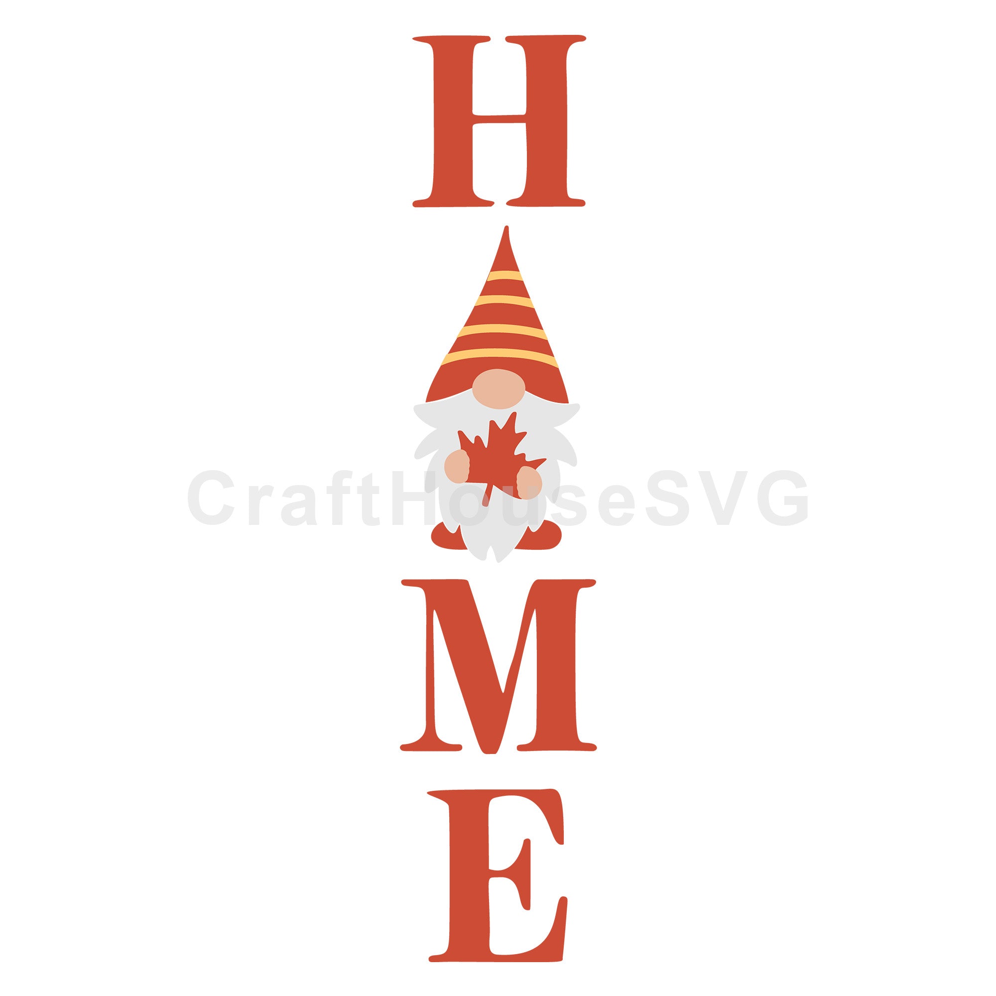 Home Gnome Maple SVG Vertical Sign