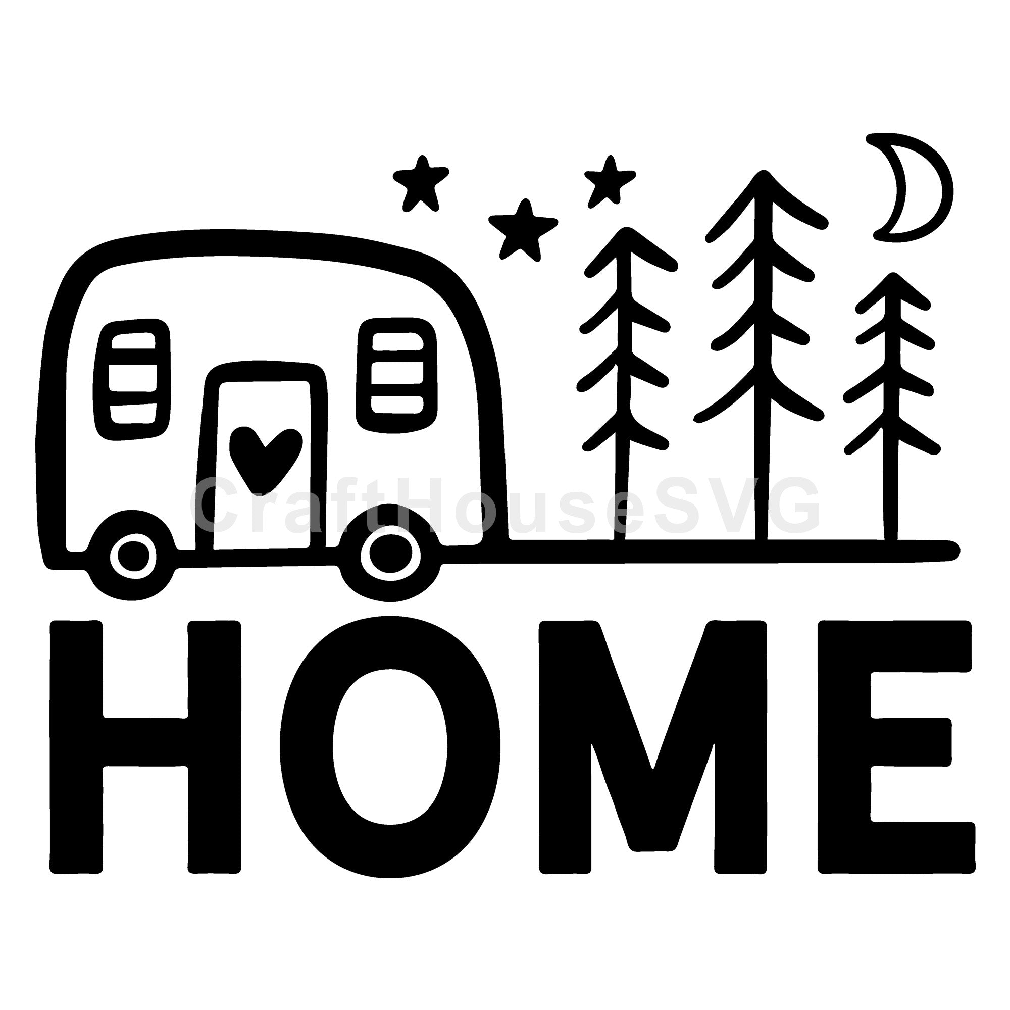 Home Camper SVG