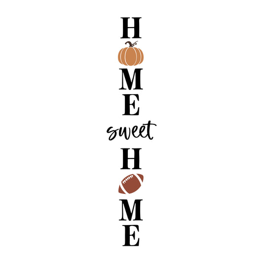 Home Sweet Home SVG design for Cricut, Silhouette, laser cutting, vinyl, sublimation, fall welcome signs, and autumn craft projects.