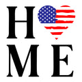 Home Heart US Flag Square SVG design for Cricut, Silhouette, laser cutting, vinyl, sublimation, and patriotic craft projects.