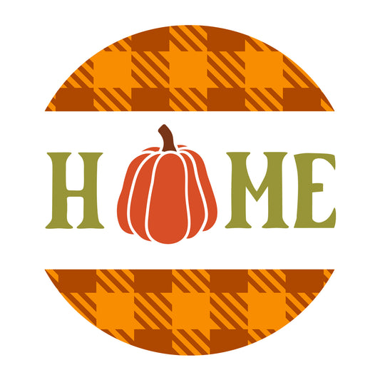 Home Pumpkin SVG design for Cricut, Silhouette, laser cutting, vinyl, sublimation, fall signs, and autumn craft projects.