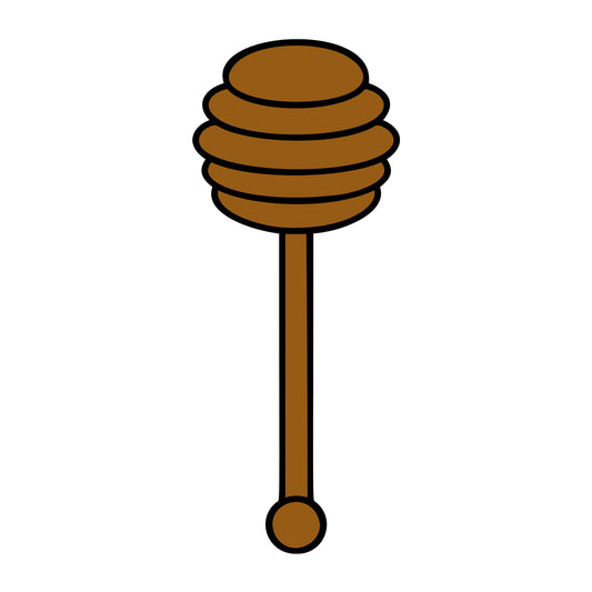 Honey Dipper SVG design for Cricut, Silhouette, laser cutting, vinyl, sublimation, and bee craft projects.