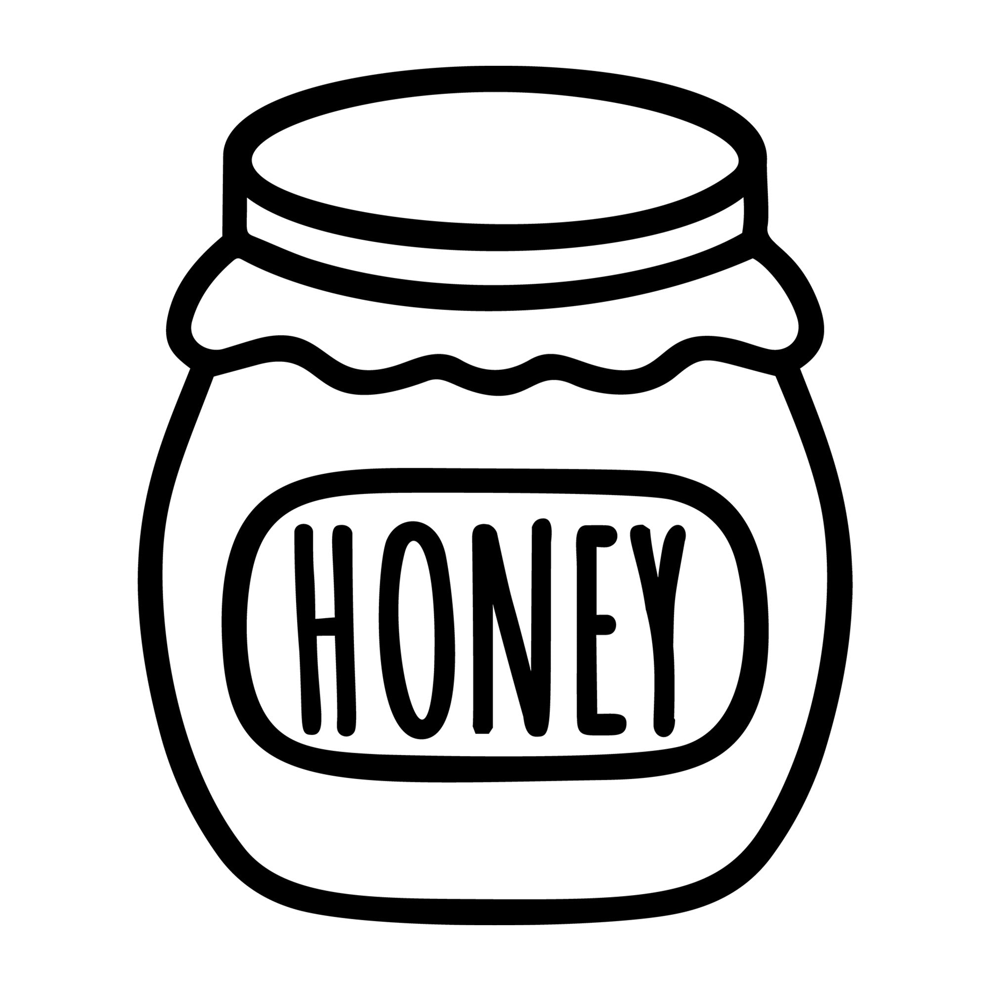 Honey Pot SVG design for Cricut, Silhouette, laser cutting, vinyl, sublimation, and bee craft projects.
