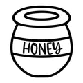 Honey Pot SVG design for Cricut, Silhouette, laser cutting, vinyl, sublimation, and bee craft projects.