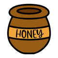 Honey Pot SVG design for Cricut, Silhouette, laser cutting, vinyl, sublimation, and bee craft projects.