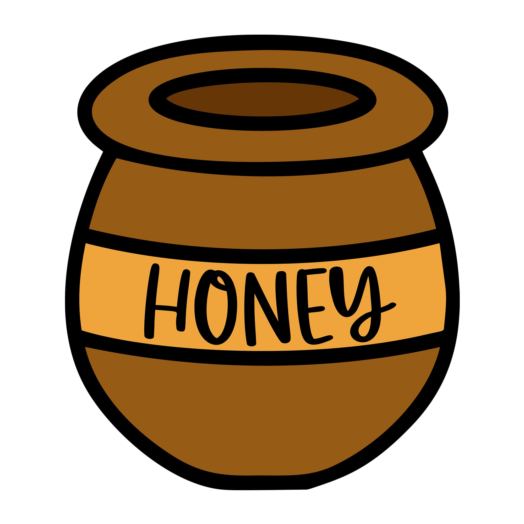 Honey Pot SVG design for Cricut, Silhouette, laser cutting, vinyl, sublimation, and bee craft projects.