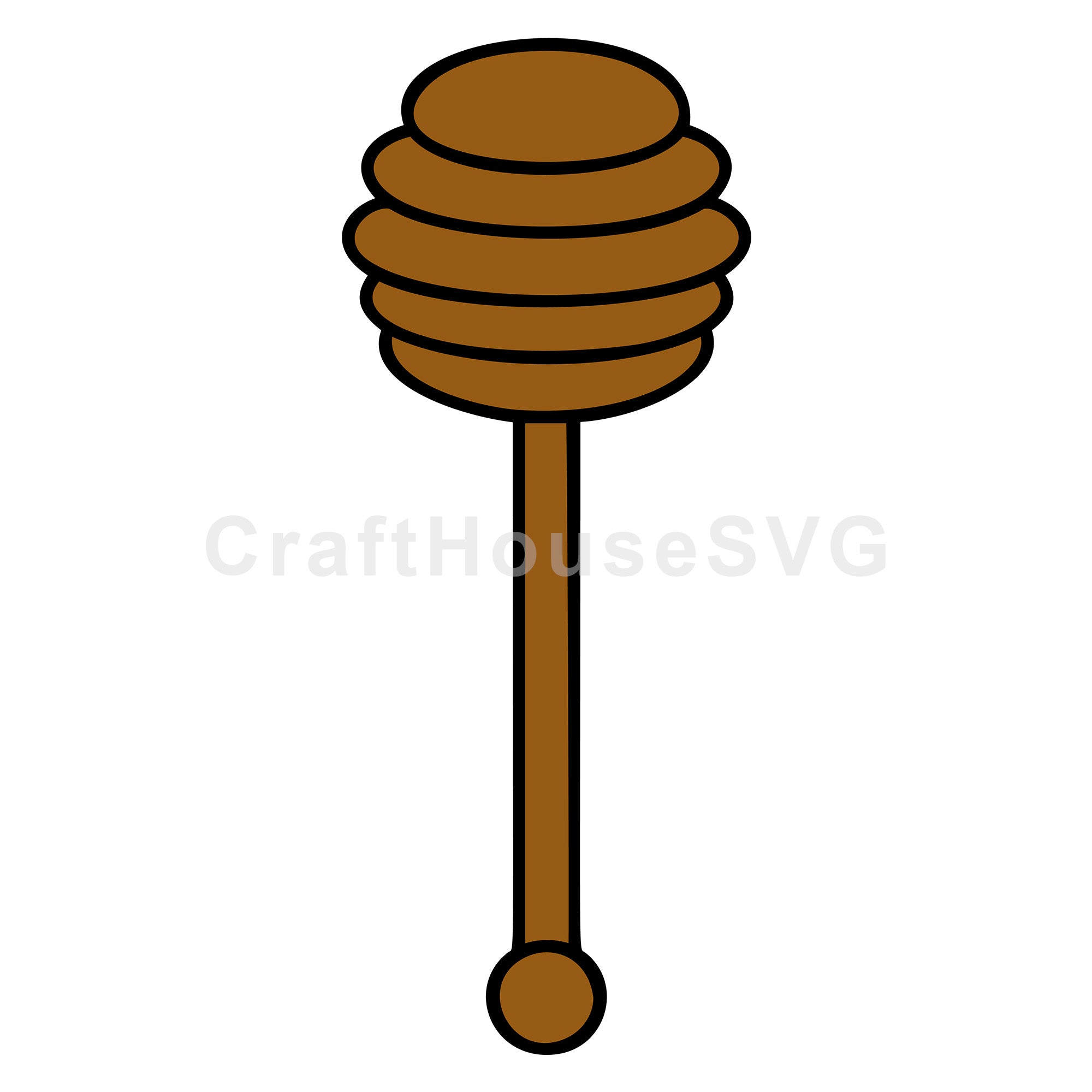 Honey Dipper Stick Layered SVG