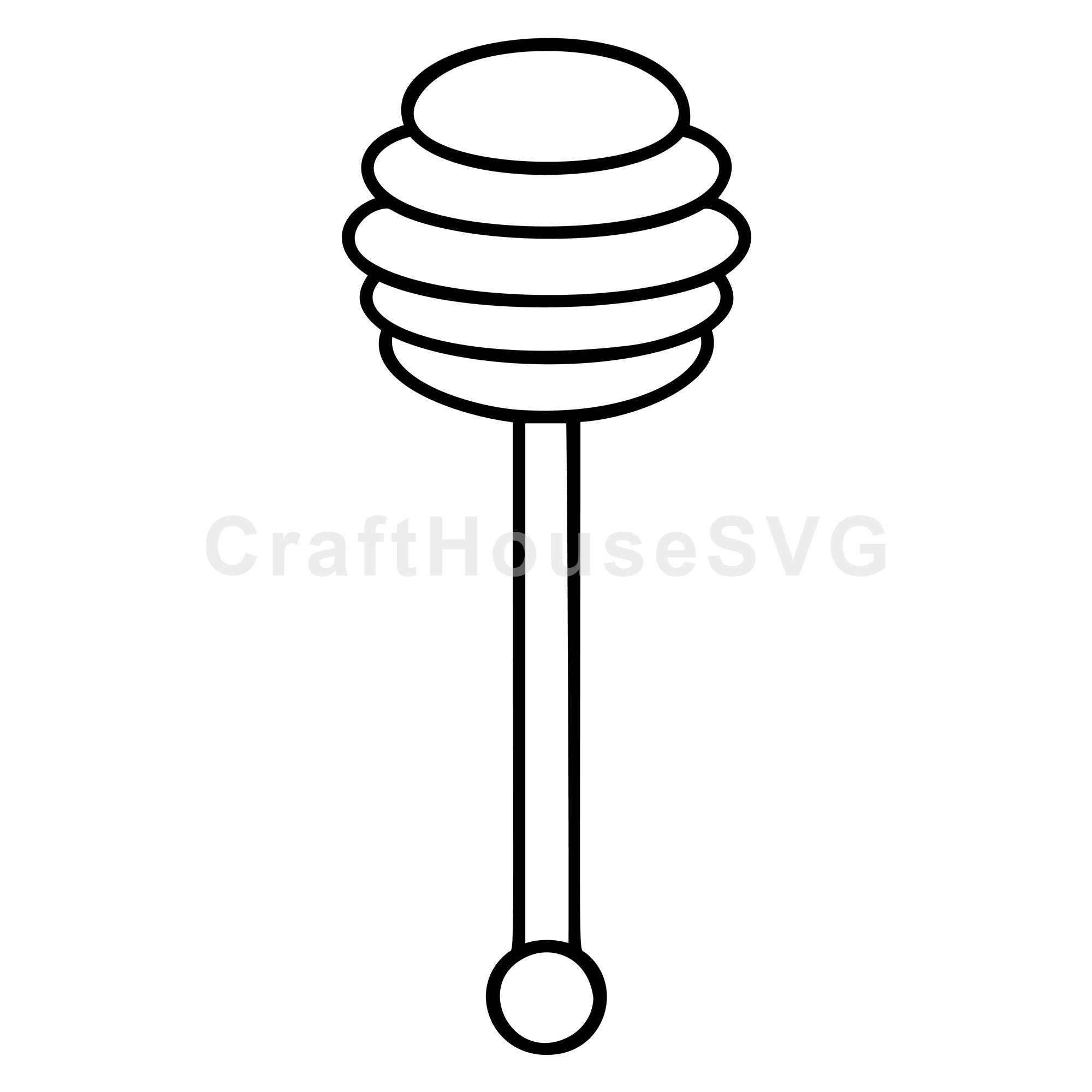 Honey Dipper Stick SVG