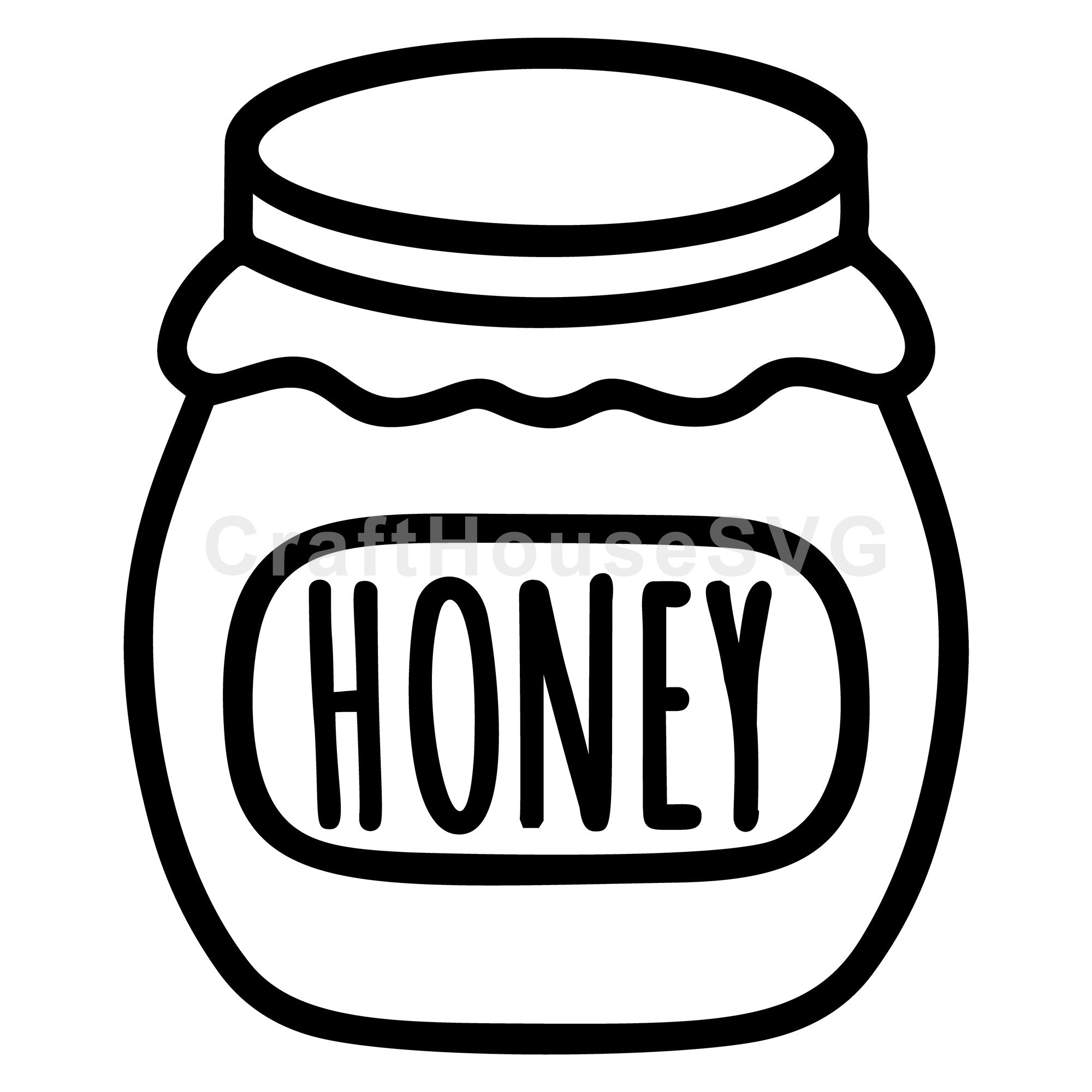 Honey Pot Line Art SVG