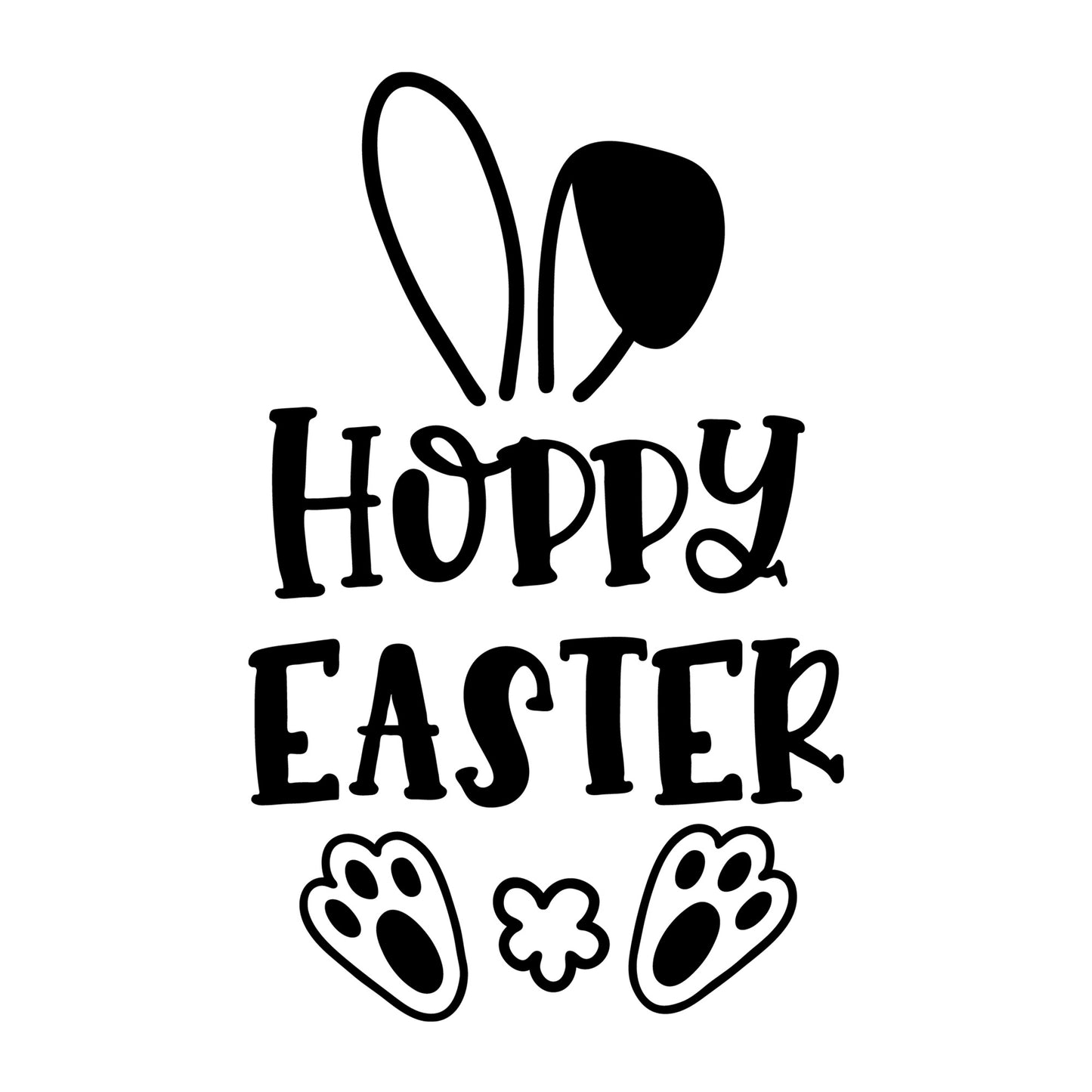 Hoppy Easter SVG design for Cricut, Silhouette, laser cutting, vinyl, sublimation, Easter shirts, signs, decals, mugs, and DIY craft projects.